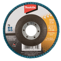 Disco Traslapado 4 1/2" (115 X 2)2 Gr 120 Zircon M D-74217 Makita