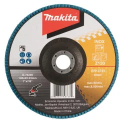 Disco Traslapado 7" (180 X 22) Gr 120 Zircon Metal D-74295 Makita