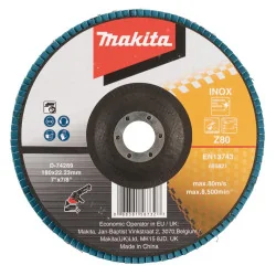 Disco Traslapado 7" (180 X 22) Gr 80 Zircon Metal D-74289 Makita