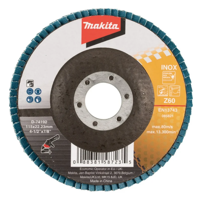 Disco Traslapado 4 1/2" (115 X 22) Gr 60 Zircon Me D-74192 Makita