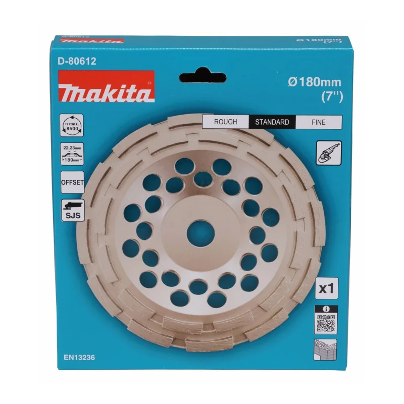Copa Diamantada Doble Segm. 7" (180 X 22.23Mm) Para D-80612 Makita