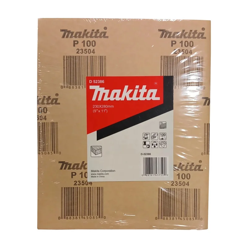 Lija Manual Para Madera 230X280Mm Grano 100 50Pz D-52386 Makita