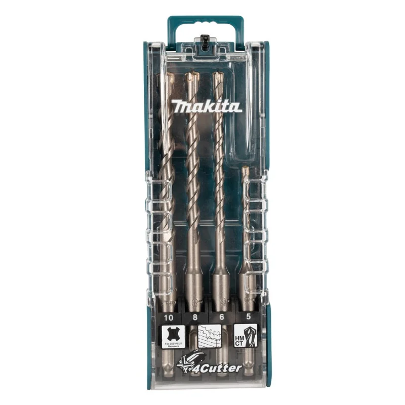 Set Brocas Sds Plus 4Pzs (5X110,6, 8,10 X 160Mm) E-14249 Makita