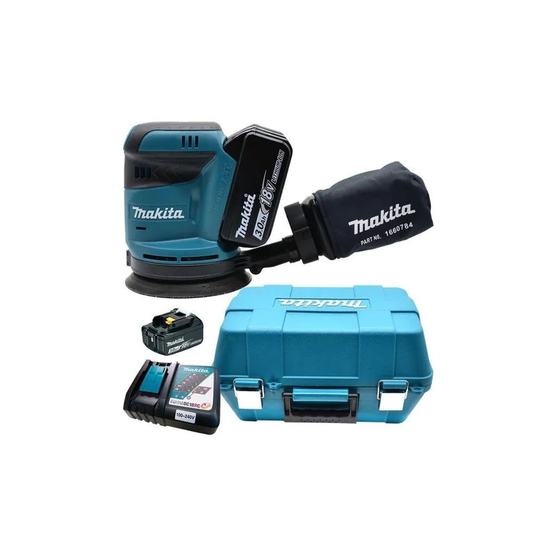 LIJADORA ROTORBITAL 5" (125MM) 18V LXT 0-13.600OPM DBO180RFE MAKITA