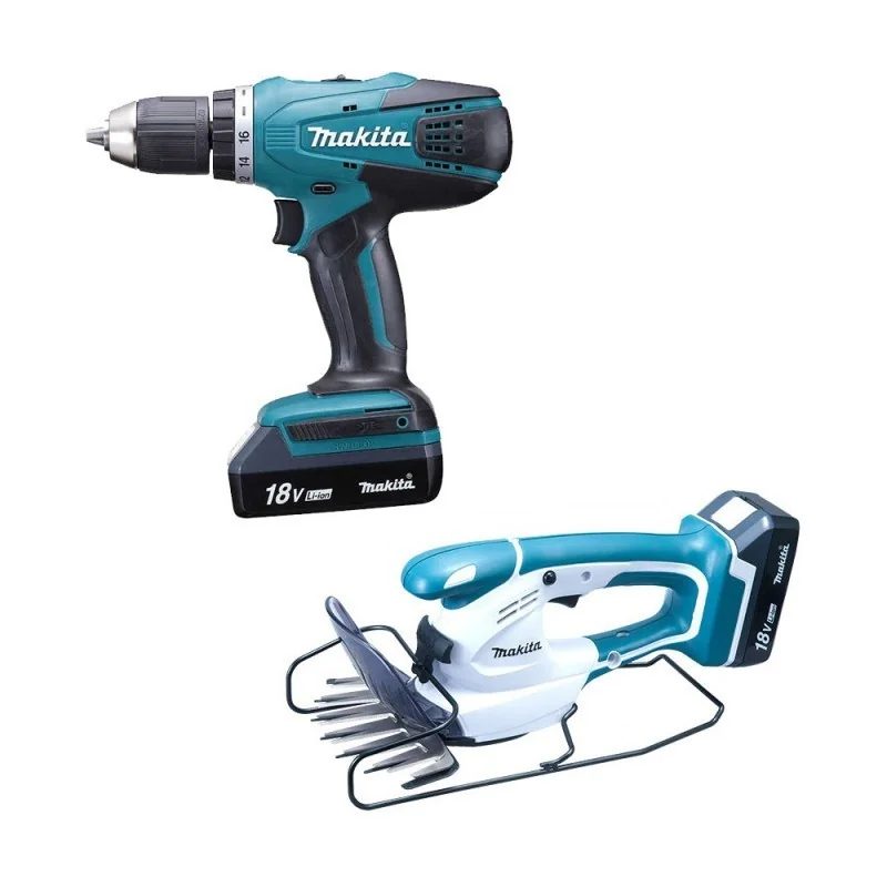 Combo 18V Serie "G" Taladro Df457D + Tijeras Cespe Dk18082X1 Makita