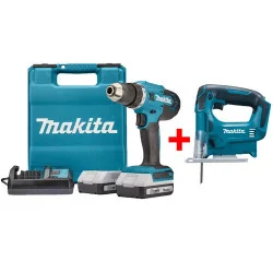 Taladro Atornillador 1/2" + Sierra Caladora 18V Serie G Df488Dwe-M Makita