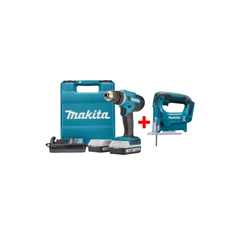 Taladro Atornillador 1/2" + Sierra Caladora 18V Serie G Df488Dwe-M Makita
