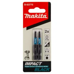 Punta Torx Impact Black T 15 (1/4"X50Mm) Blister 2 B-63775 Makita
