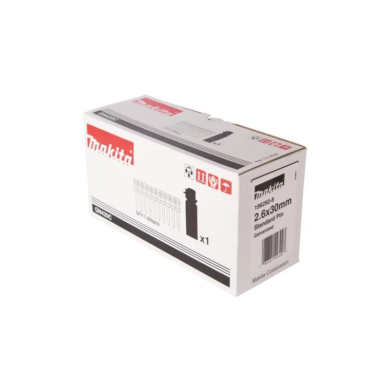 CLAVO CONCRETO STANARD 2.6Mm X 30Mm (CAJA: 10Xtira 196292-8 MAKITA