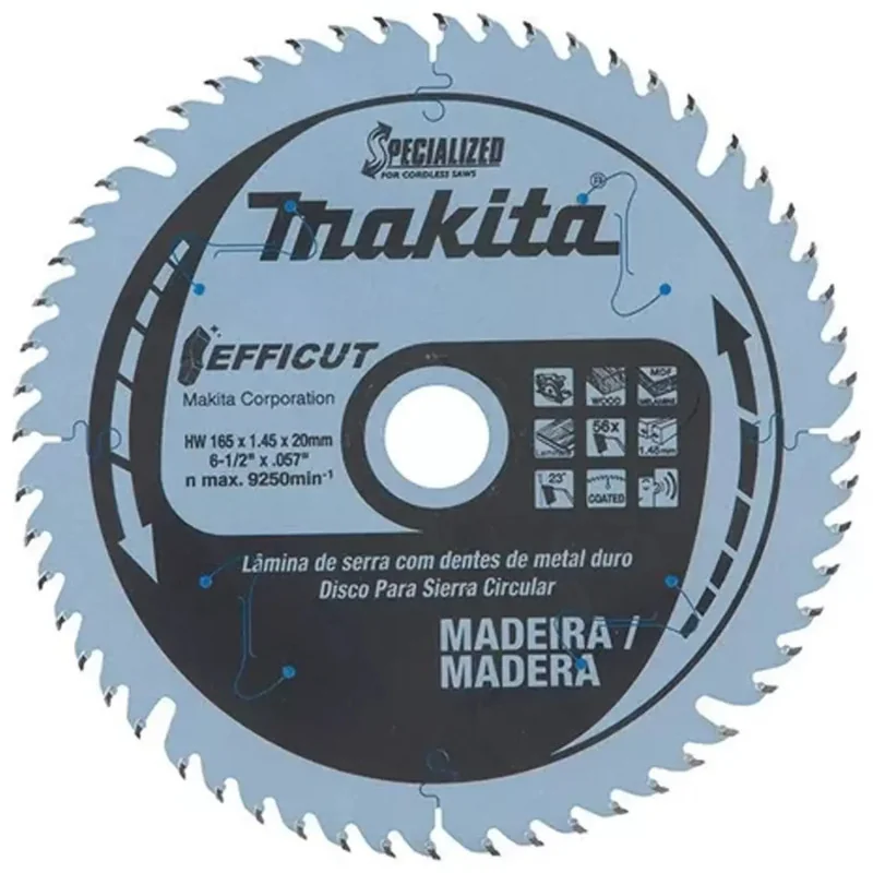 Disco Sierra 6-1/2" (165 X 20Mm X 42Dte) Madera M B-56926 Makita