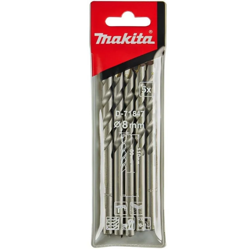 Broca Mamposteria Bit 8X110Mm 5Pcs Set D-71847 Makita
