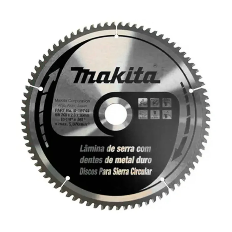Disco Sierra 10-1/4" (260 X 30Mm X 80Dte)P/ Alumin B-19744 Makita