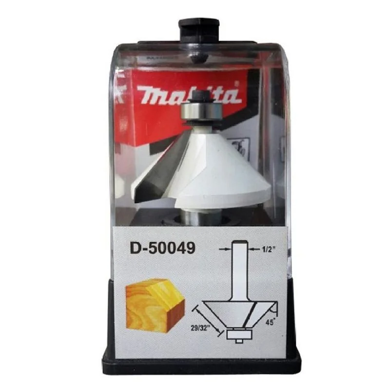 Fresa 22.1/2° X 1.1/4" Para Biselar Toma 1/2" Con Rodam D-50049 Makita