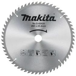 DISCO SIERRA 10-1/4" (260 X 25.4MM X 60DTE) P/MADE D-65420 MAKITA