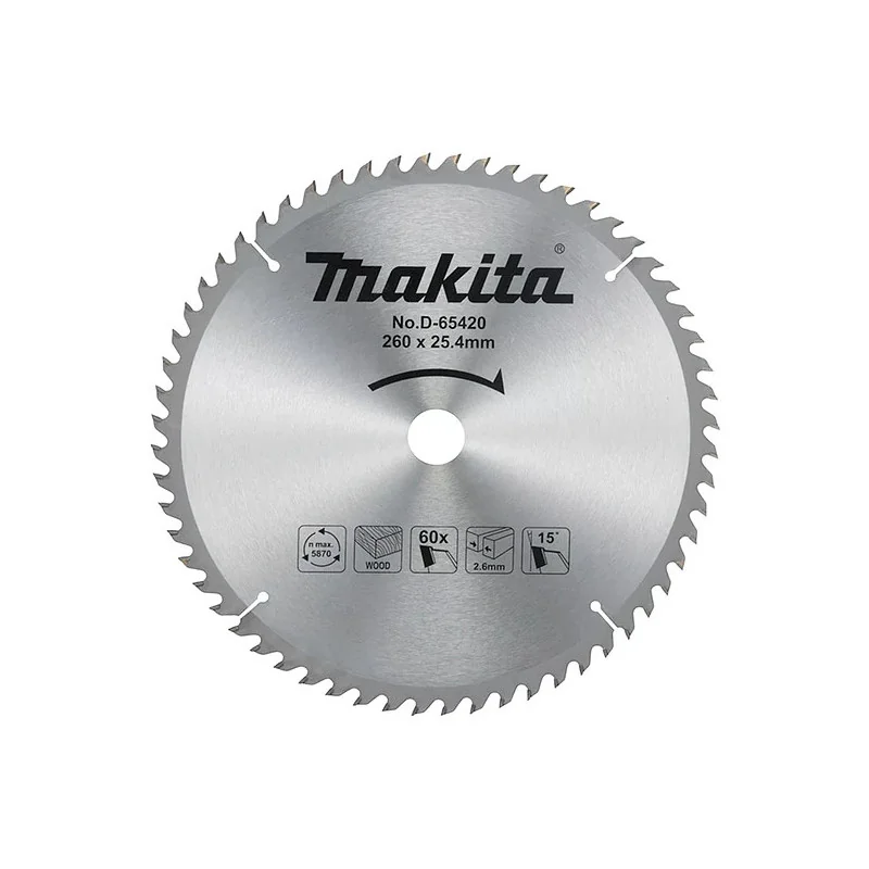 DISCO SIERRA 10-1/4" (260 X 25.4MM X 60DTE) P/MADE D-65420 MAKITA