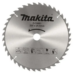 Disco Sierra 10" (255Mm X 25,4Mm X 40 Dte) Rotacio D-74061 Makita