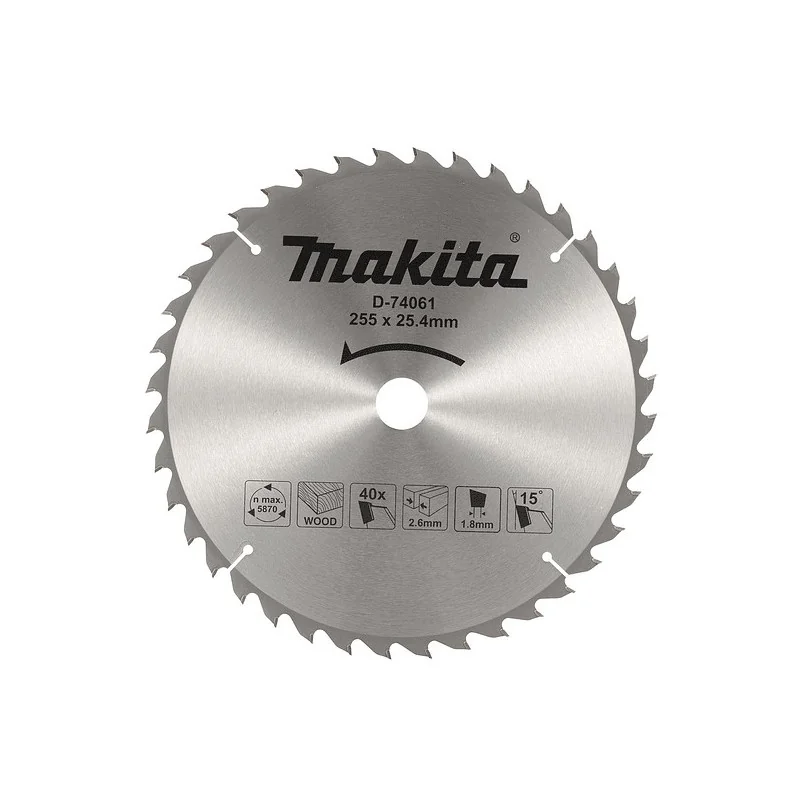 Disco Sierra 10" (255Mm X 25,4Mm X 40 Dte) Rotacio D-74061 Makita