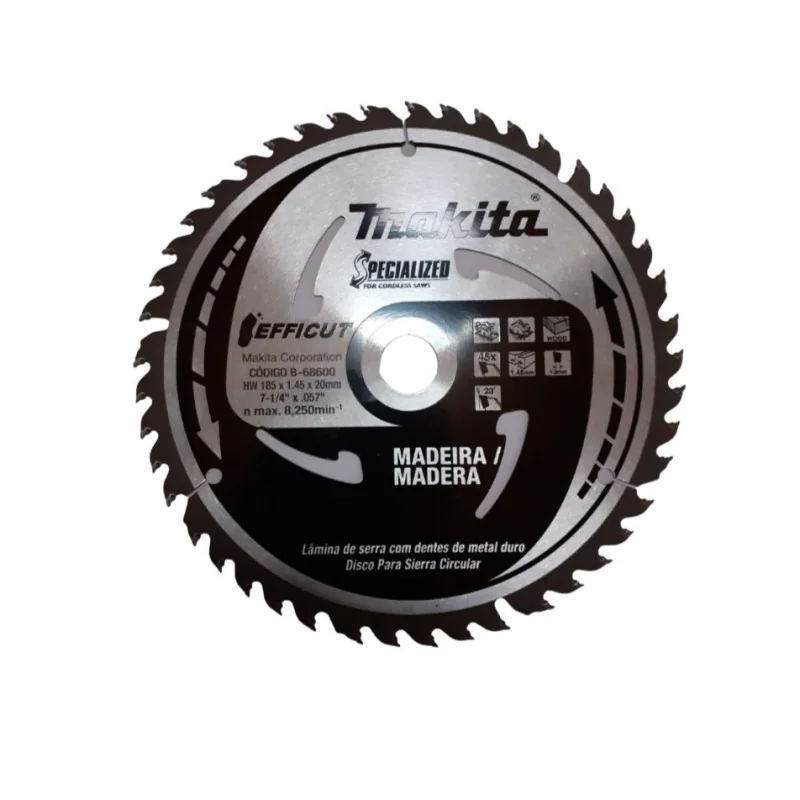 Disco Sierra 7-1/4" (185Mm X 20Mm X 45Dte) Madera B-68600 Makita