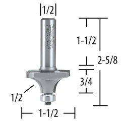 J-FRESA P/REDONDEAR ESQUINAS 1/2" X 3/4" C/RODAMIE 733121-2A MAKITA