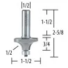 J-FRESA P/REDONDEAR ESQUINAS 1/2" X 3/4" C/RODAMIE 733121-2A MAKITA