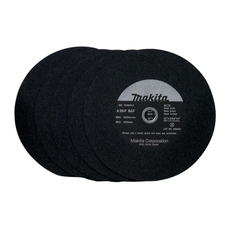 Disco Corte Metal 12" (305 X 3.5 X 25.4) Set 5 Uni 792301-7 Makita