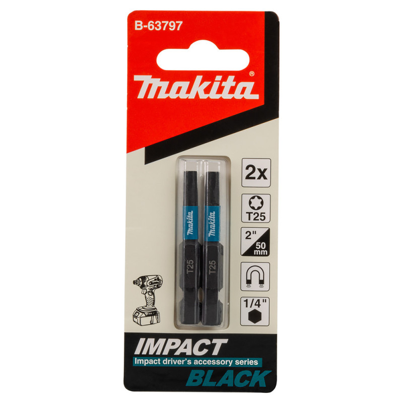 Punta Torx Impact Black T 50 (1/4"X50Mm) Blister 2 B-63797 Makita