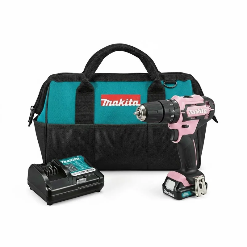 Taladro Percusion 3/8" 12V Maxcxt 0-1,700Rpm/0-450 Rosado Con Bolso Hp333dzp-M Makita