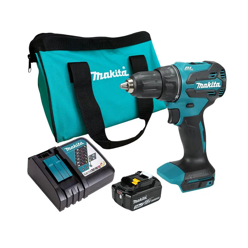 Taladro Percusión 1/2" 18V XLT 0-500/1.900 Rpm BL DHP490RFX Makita