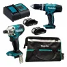 COMBO TALADRO 1/2" DHP453+ATORNILLADOR DTD156+2 BA DLX2336SYX MAKITA