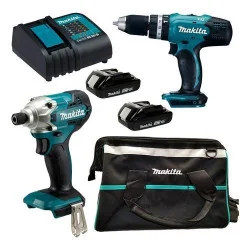 COMBO TALADRO 1/2" DHP453+ATORNILLADOR DTD156+2 BA DLX2336SYX MAKITA